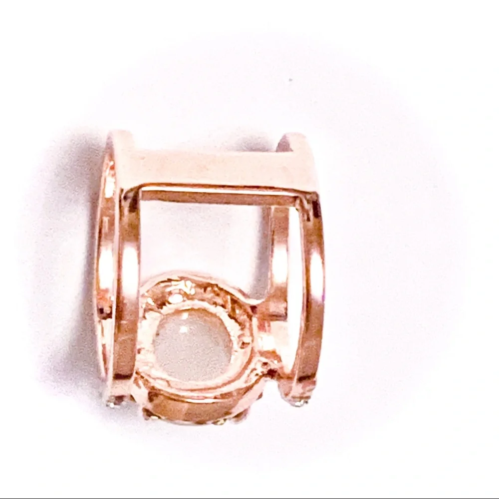 🆕 Gen Rose Quartz Diamond 14k Rose Gold Ring NWT - Picture 4 of 8